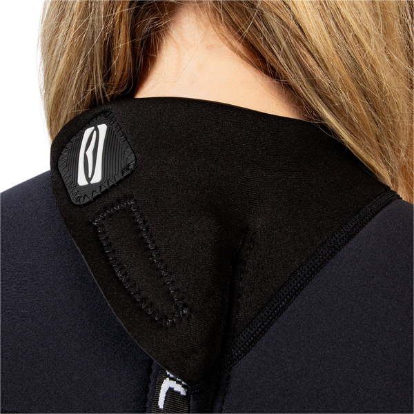 2026 Gul Kvinder Response Natur 3/2mm Back Zip Våddragt RE1319-BKSP - Black / Splaterpalm